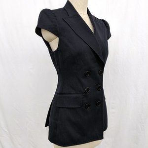 BCBG Max Azria Double Breasted Short Sleeve Blazer